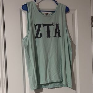 Mint Green Zeta Tau Alpha ZTA Tank Top